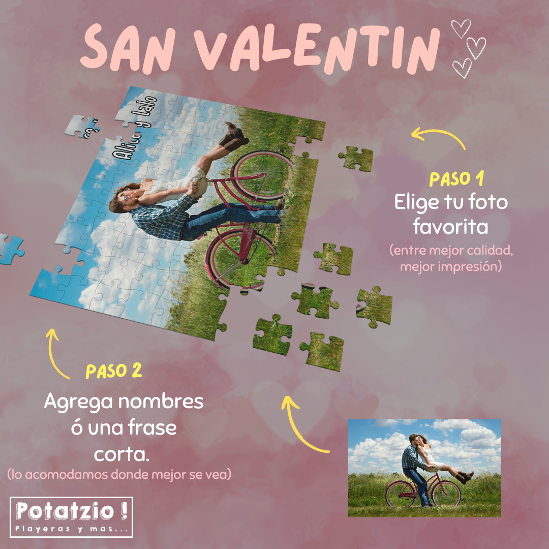 Rompecabezas de tu foto (Rectangular) - San Valentín