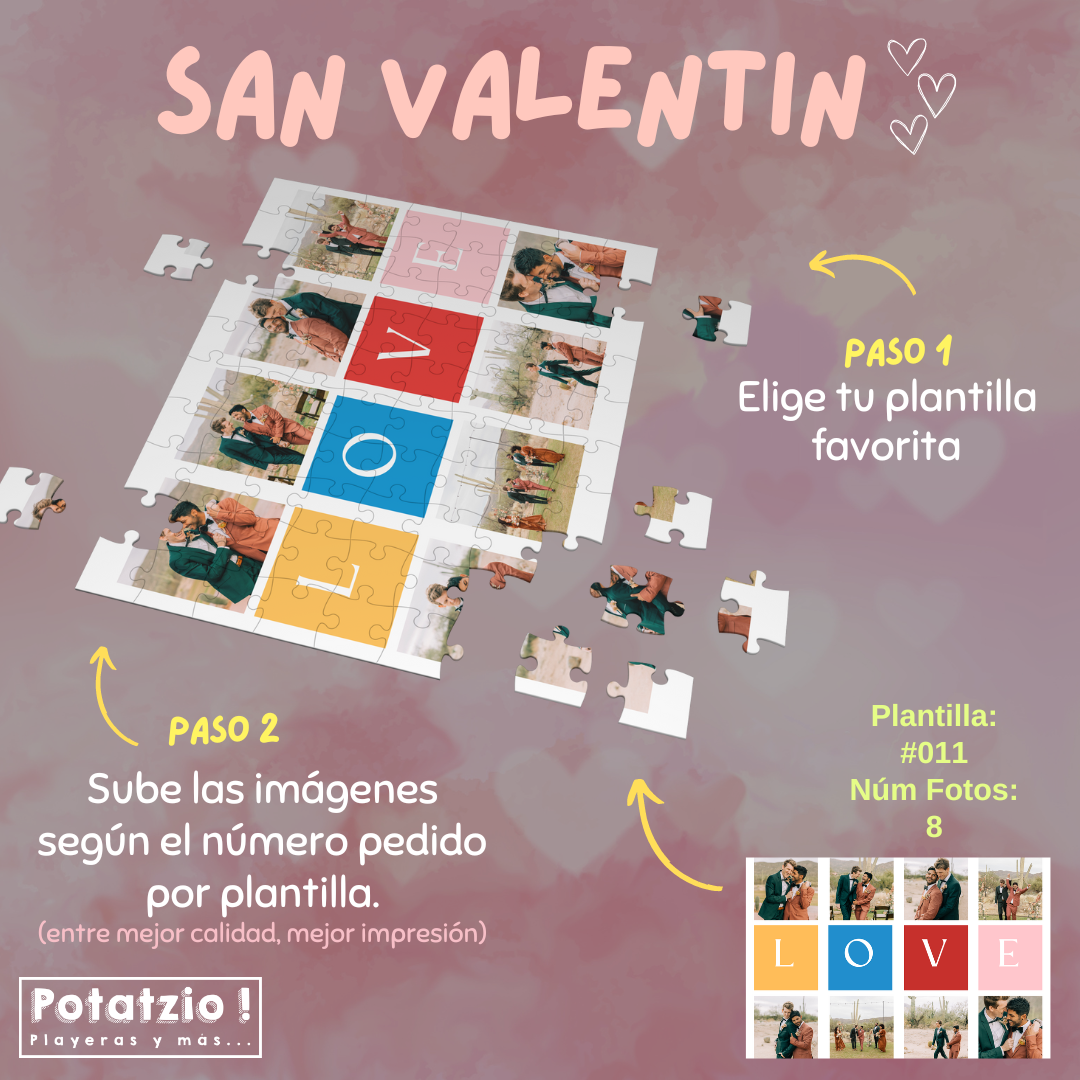 Rompecabezas con fotos (Plantillas) - San Valentín