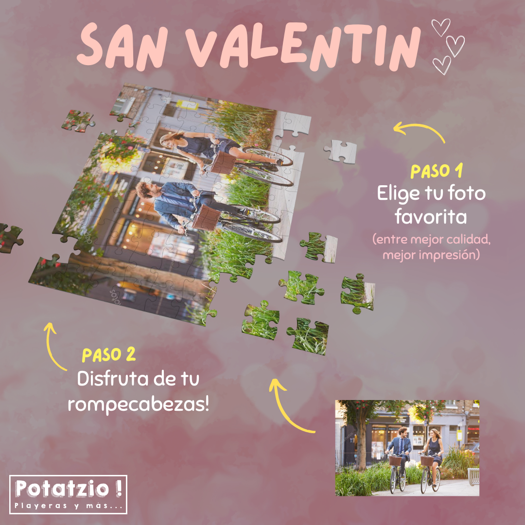 Rompecabezas de tu foto (Rectangular) - San Valentín