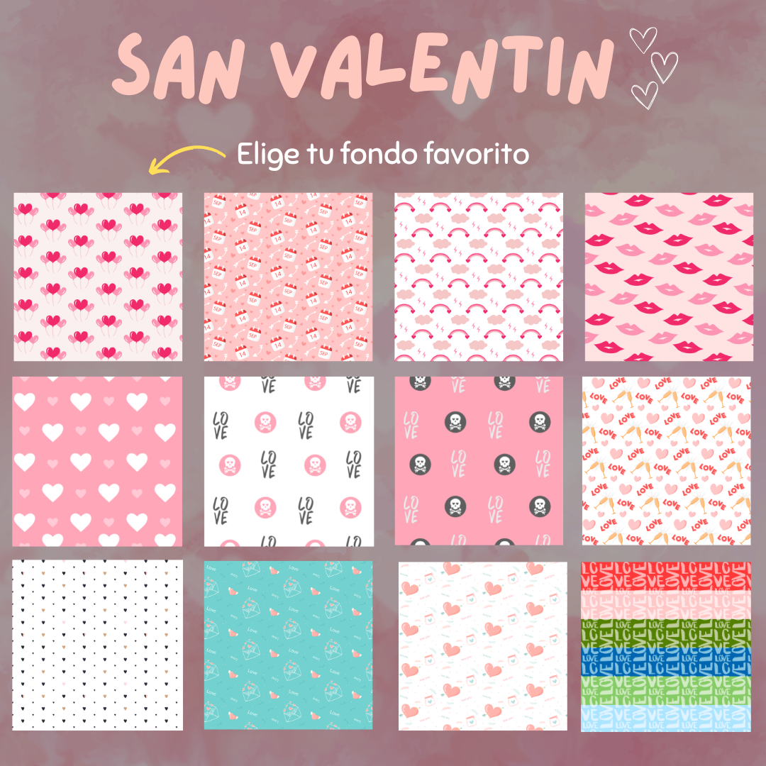 Rompecabezas personalizado con fondo - San Valentín