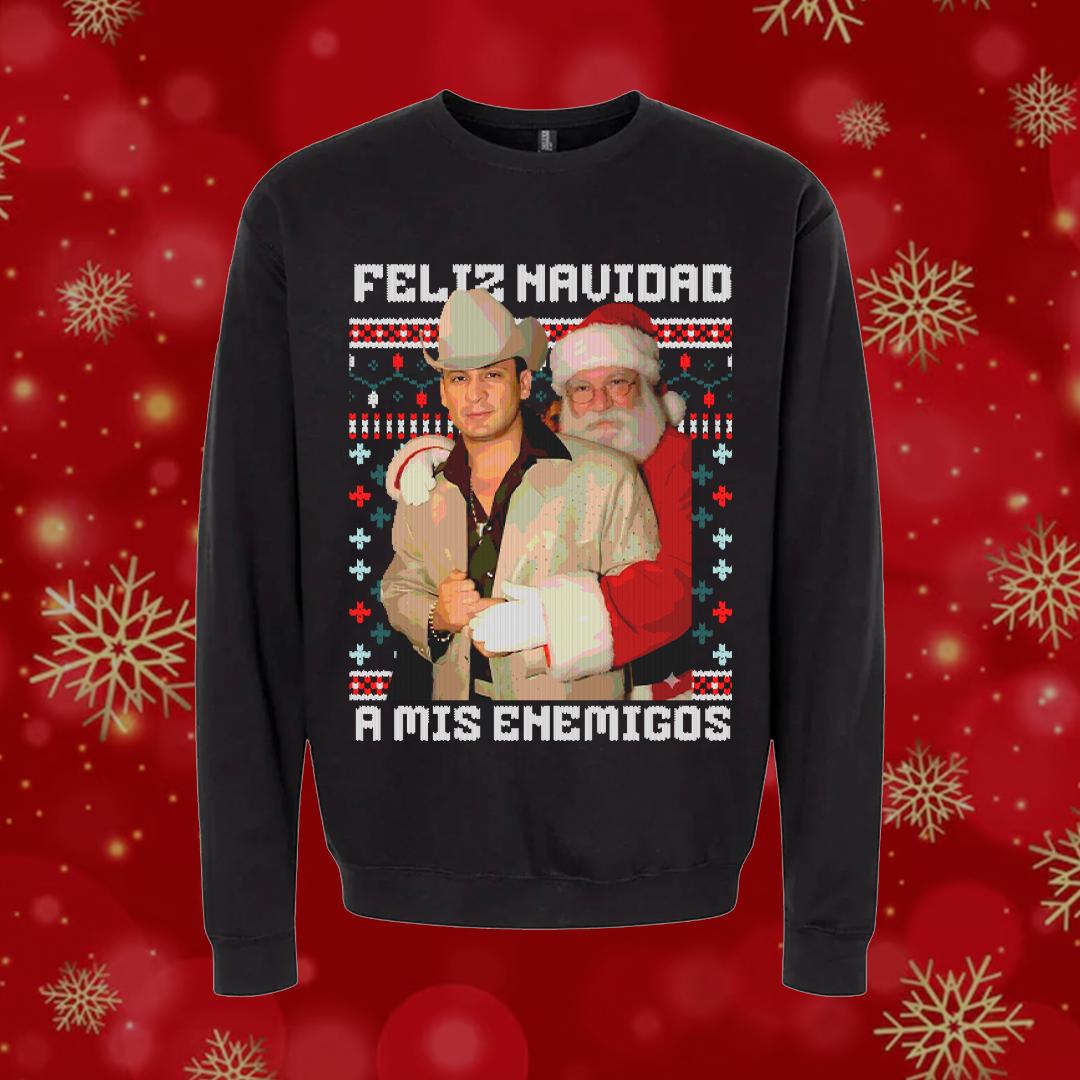 Valentín Elizalde Feliz Navidad a mis enemigos Norteñas Navidad Ugly Suéter