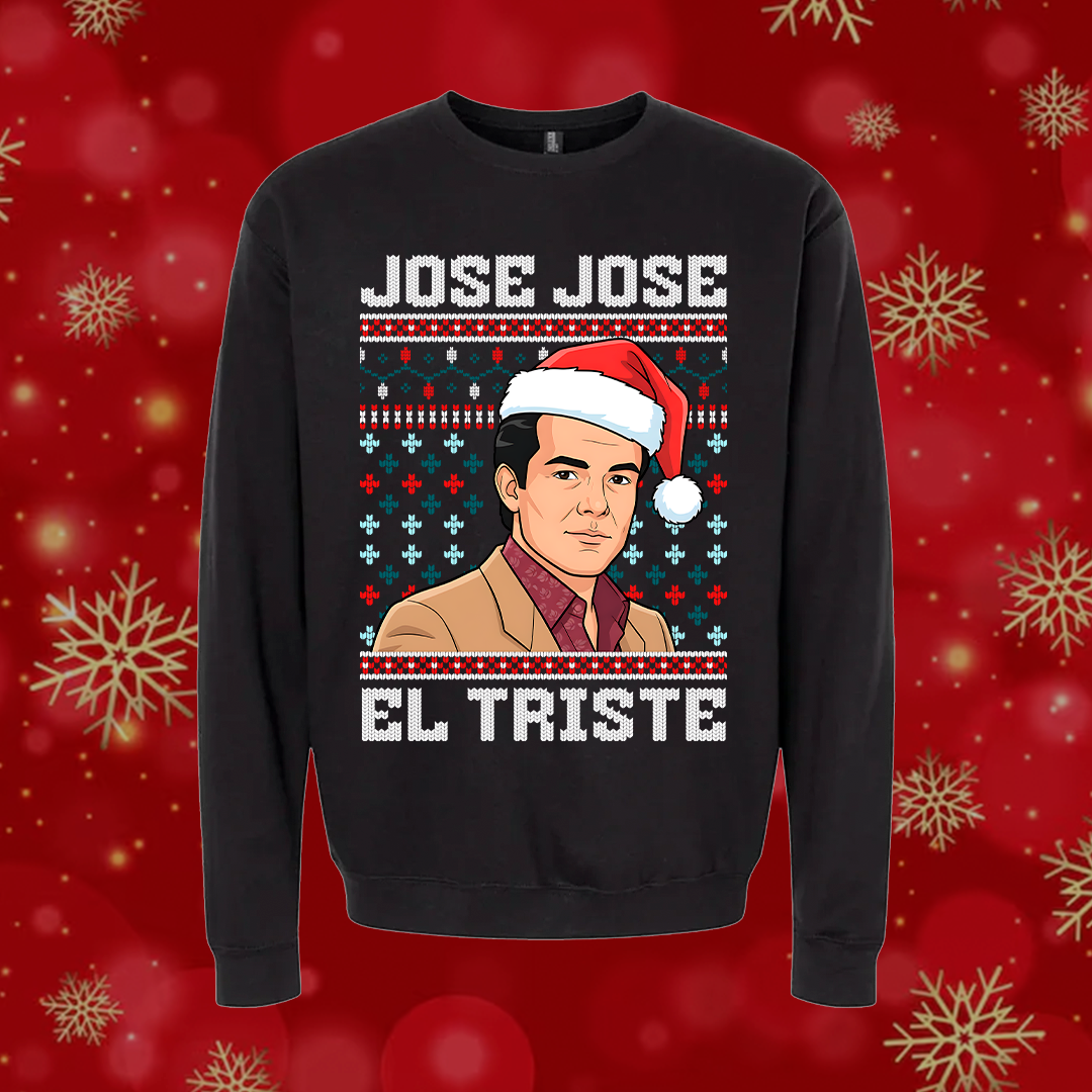 José José el triste Norteñas Navidad Ugly Suéter