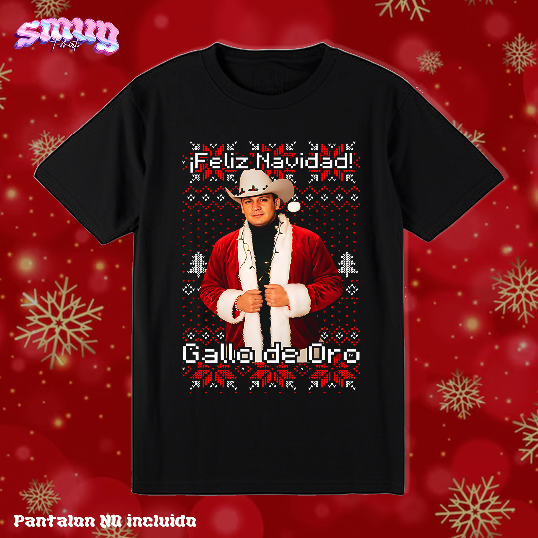 Valentín Elizalde Gallo de oro Navidad Ugly suéter