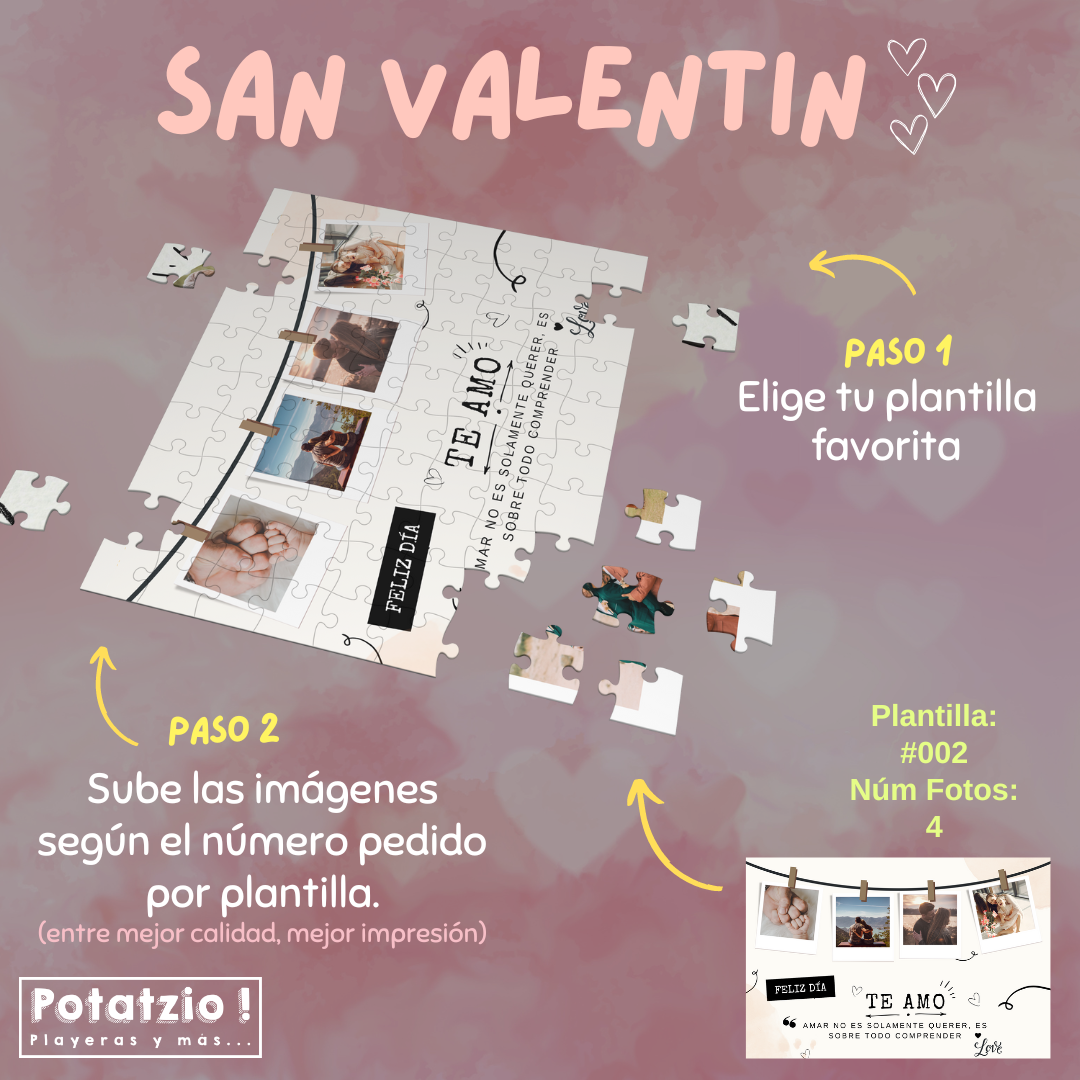Rompecabezas con fotos (Plantillas) - San Valentín
