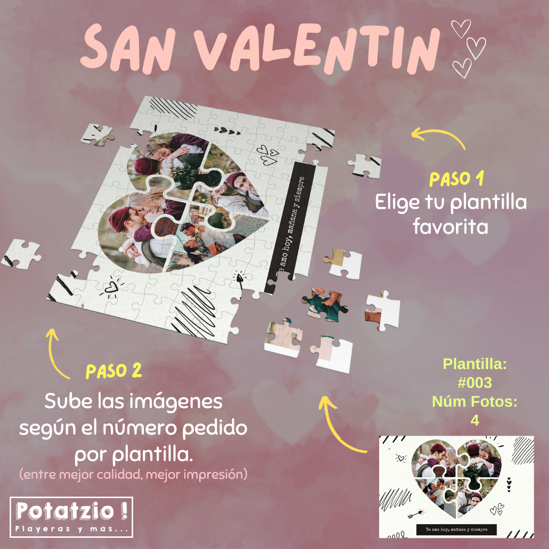 Rompecabezas con fotos (Plantillas) - San Valentín