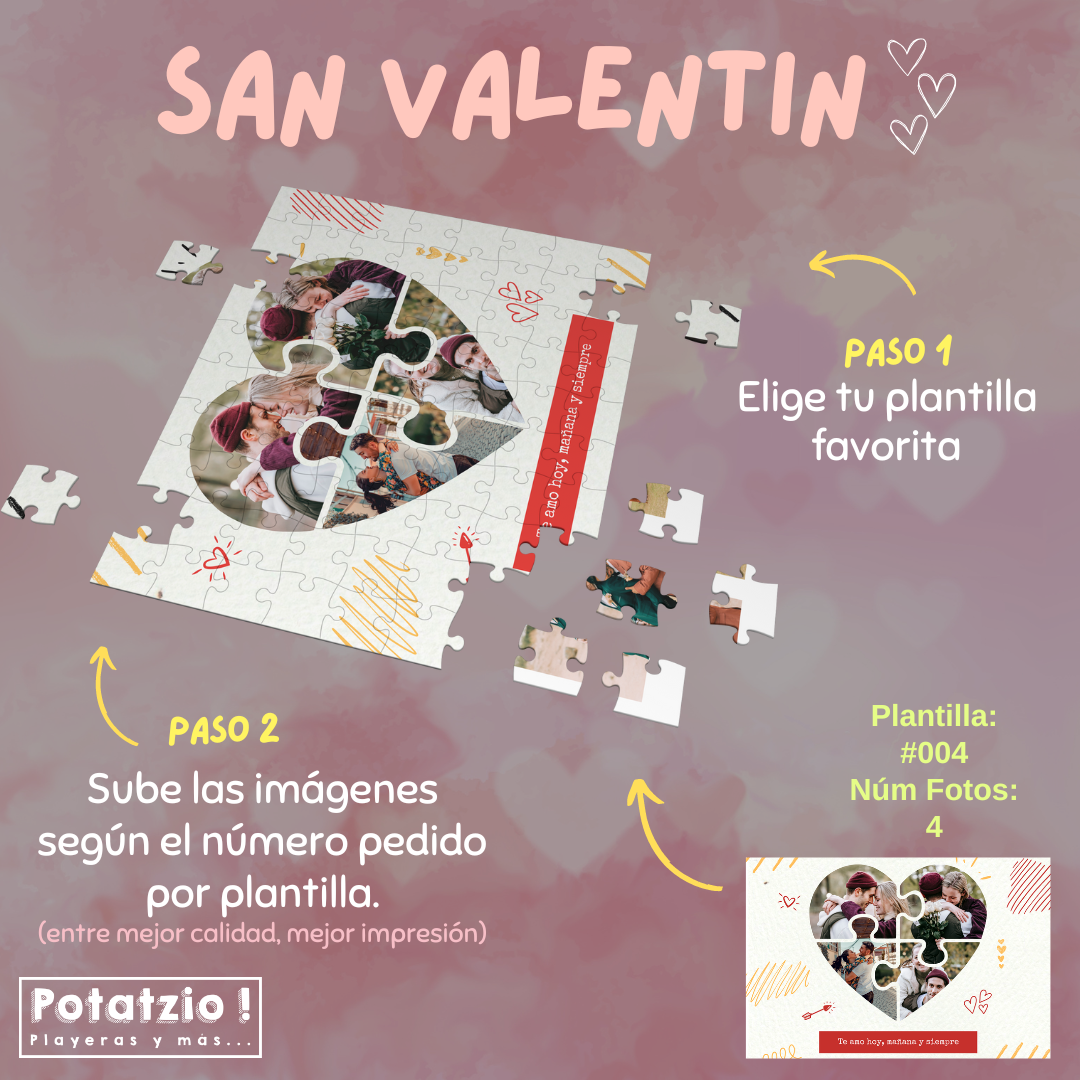 Rompecabezas con fotos (Plantillas) - San Valentín