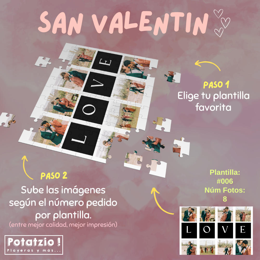 Rompecabezas con fotos (Plantillas) - San Valentín