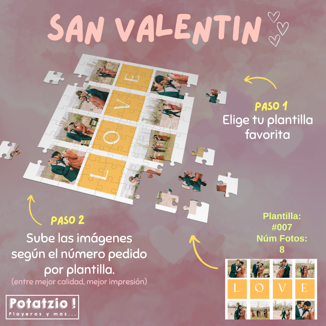 Rompecabezas con fotos (Plantillas) - San Valentín