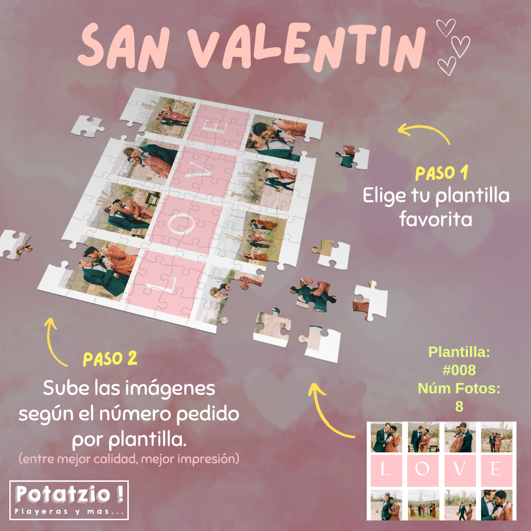 Rompecabezas con fotos (Plantillas) - San Valentín