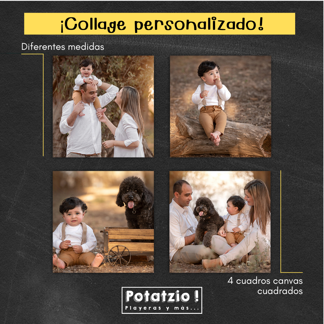 "Savana" - Collage de cuadros 4 piezas cuadradas