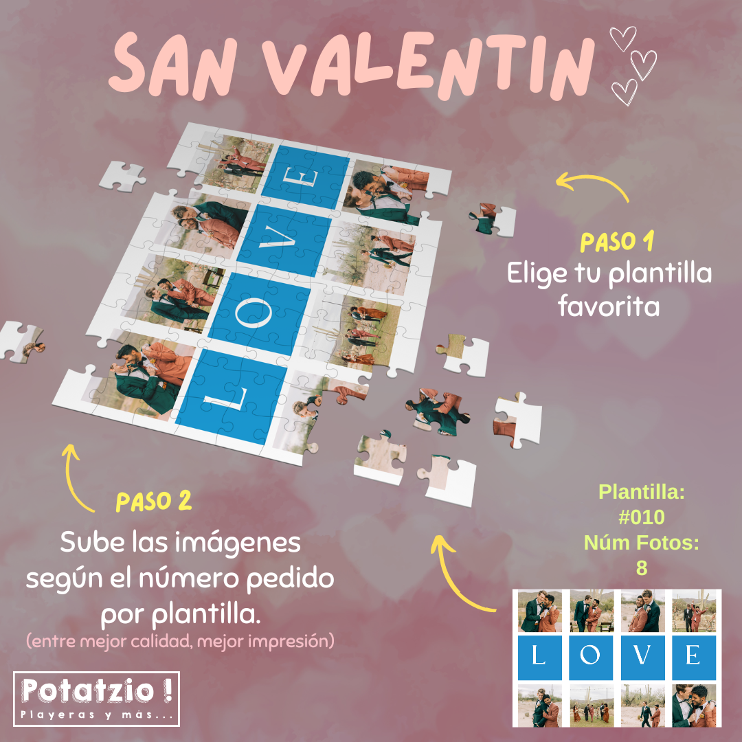 Rompecabezas con fotos (Plantillas) - San Valentín